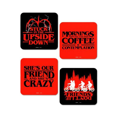 Stranger Things Phrases Coaster Set (Pack of 4) Extra Image 1